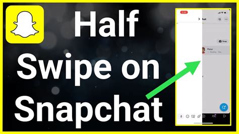 how do you half swipe on snap|How to half